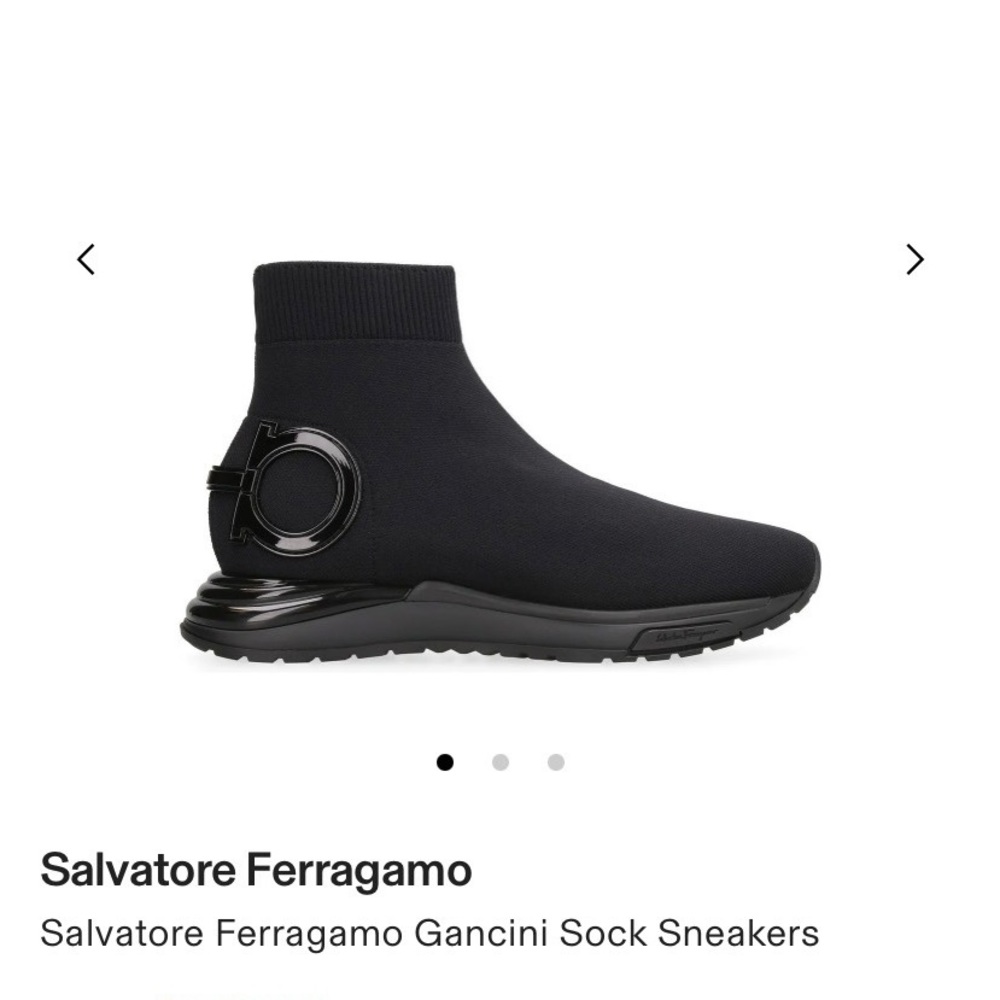 Salvatore Ferragamo Sock Sneakers - All Black - Sz 8.5